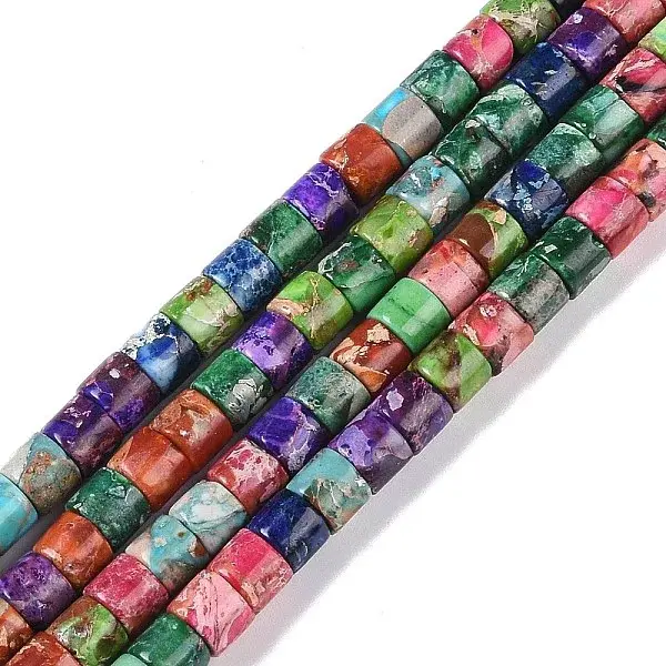 Synthetic Imperial Jasper Beads Strands