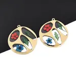 304 Stainless Steel Epoxy Resin Pendants