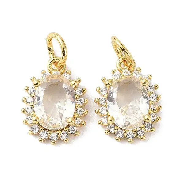 Brass Cubic Zirconia Charms