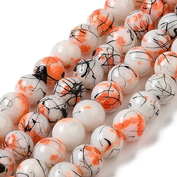 Drawbench & Baking Paint Glass Beads Strands