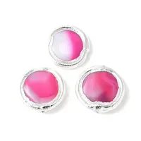 Electroplated Natural Banded Agate/Striped Agate Beads