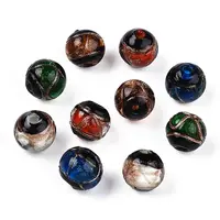 Handmade Gold Sand Lampwork Beads
