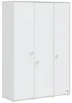 Třídveřová šatní skříň fairy - bílá