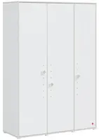 Třídveřová šatní skříň fairy - bílá