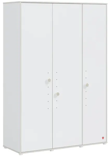 Třídveřová šatní skříň fairy - bílá