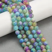 Natural Dyed White Jade Beads Strands