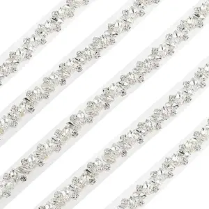 1 Yard Glass Crystal Hotfix Rhinestone Trimming