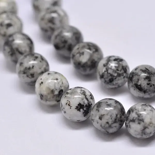 Natural Sesame Jasper/Kiwi Jasper Beads Strands
