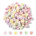 Opaque Acrylic Heart Beads
