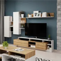 Obývací stěna, dub grandson/bílá, alicante