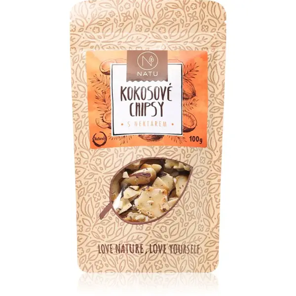 NATU Kokosové chipsy s nektarem kokosové chipsy 100 g