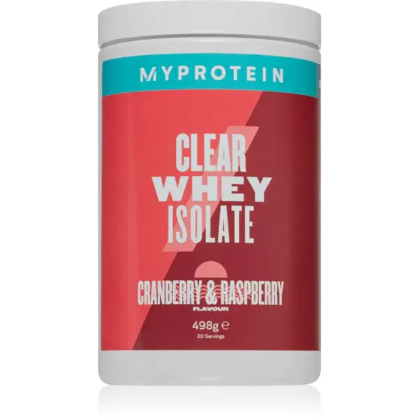 MyProtein Clear Whey Isolate syrovátkový proteinový hydrolyzát příchuť Cranberry & Raspberry 498 g