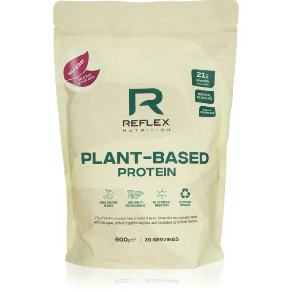 Reflex Nutrition Plant-Based Protein veganský protein s probiotiky příchuť Wild Berry 600 g