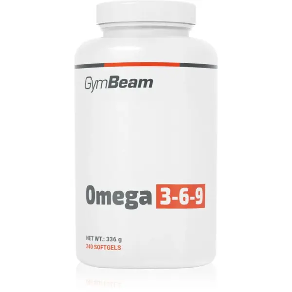 GymBeam Omega 3-6-9 podpora správného fungování organismu 240 cps