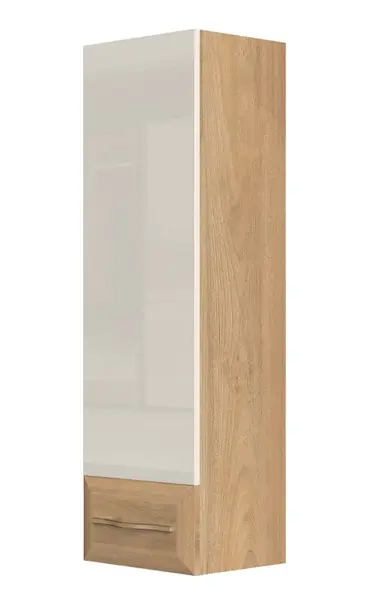 Závěsná vysoká skříňka hagop - ořech pacifik/béžová