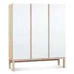 Třídveřová šatní skříň artos - dub sofia/bílá