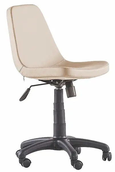 Otočná kancelářská židle na kolečkách comfy - krémová