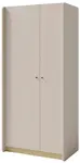 Dvoudveřová šatní skříň rudy - béžová/dub olejovaný