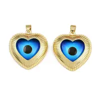 Eye Theme Brass Glass Pendants