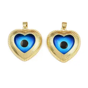 Eye Theme Brass Glass Pendants