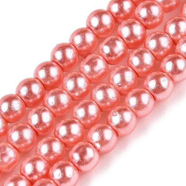 Baking Paint Glass Pearl Bead Strands