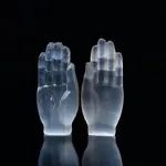 Buddha Hand with Eye Natural Selenite Figurines