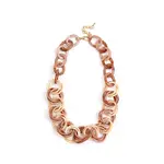 Acrylic Ring Oval Link Chain Necklaces