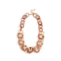 Acrylic Ring Oval Link Chain Necklaces
