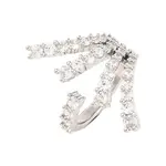 Brass Micro Pave Clear Cubic Zirconia Open Cuff Rings