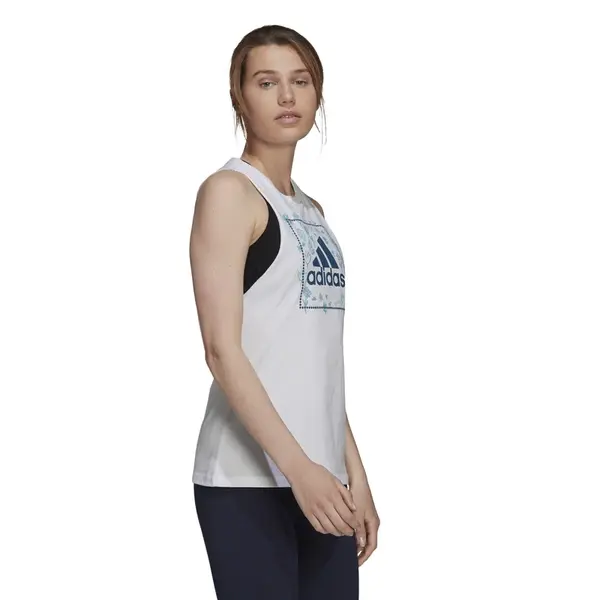 adidas Soft Floral Box Graphic Tank Top XS