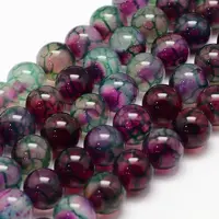 Natural Dragon Veins Agate Bead Strands