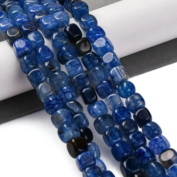 Natural Dragon Veins Agate Beads Strands