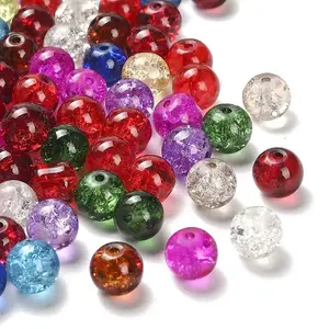 Transparent Crackle Glass Beads
