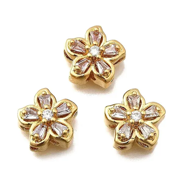 Brass Pave Cubic Zirconia Multi-strand Links