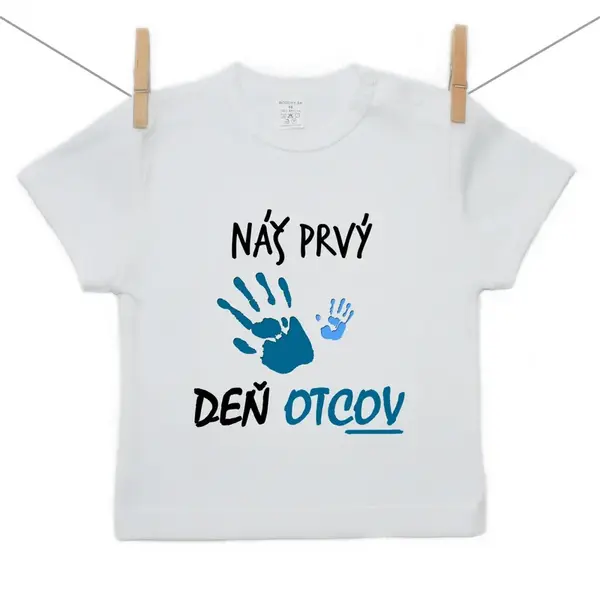 Boodyy Tričko s krátkym rukávom Náš prvý deň otcov (chlapec) 80 (9-12 mesiacov)