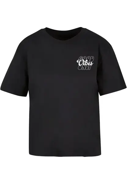 Women's T-shirt Good Vibes Wording black