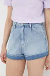 Džínové šortky Lee dámské, hladké, high waist
