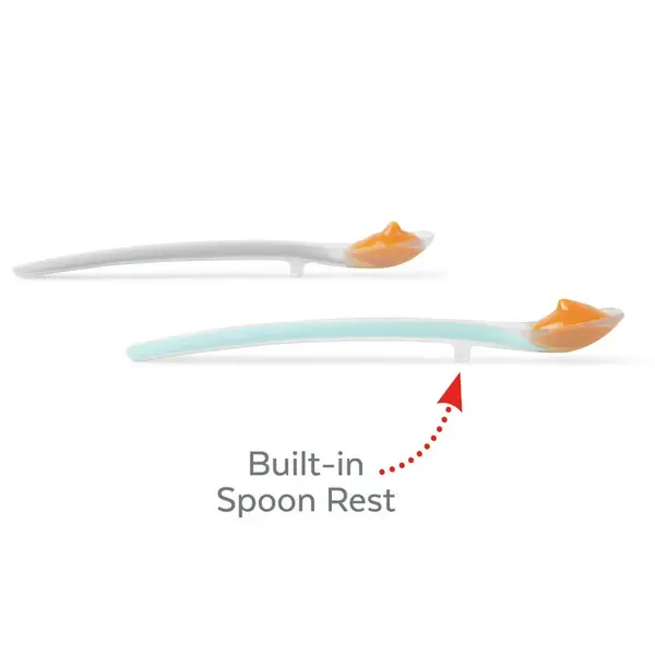 SKIP HOP Lžičky silikonové Easy Feed Grey,Teal 2 ks, 6m+