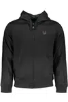 GIAN MARCO VENTURI MEN'S BLACK ZIP SWEATSHIRT