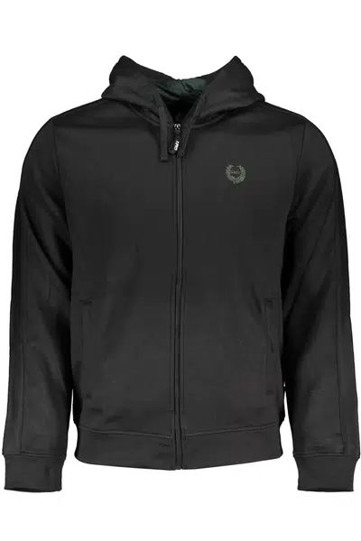 GIAN MARCO VENTURI MEN'S BLACK ZIP SWEATSHIRT
