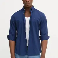 Bavlněná košile Tommy Hilfiger pánská, růžová barva, regular, s límečkem button-down, MW0MW37550