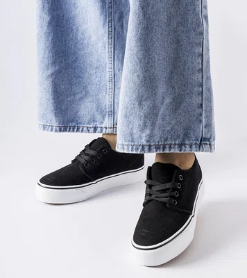Big Star Black eco-suede sneakers Abboud