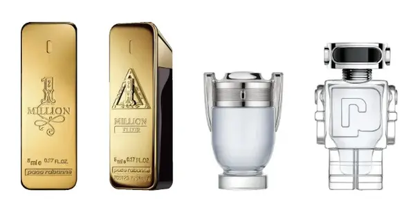 Rabanne Kolekce miniatur Rabanne pro muže - One Million - EDT 5 ml + One Million Elixir Intense - parfém 5 ml + Invictus - EDT 5 ml + Phantom - EDT 5 
