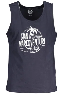 GIAN MARCO VENTURI MEN'S BLUE TANK TOP