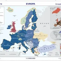Evropa - Evropská unie a NATO 1:5 000 000 nástěnná mapa