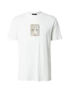ARMANI EXCHANGE Tričko  béžová / čierna / šedobiela