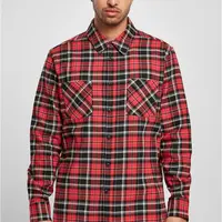 Kostkovaná košile Roots červená/černá