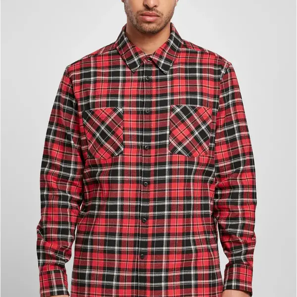 Kostkovaná košile Roots červená/černá