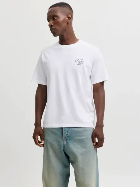 JACK & JONES Tričko 'JORURBAN'  čierna / biela