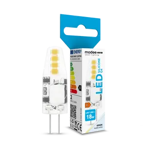 Modee LED žiarovka G4 Silicon AC-DC 12V, 1,8W studená biela (ML-G4SA6000K1,8WN)